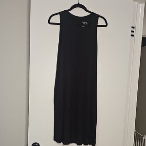 Time and Tru Elegant Black Midi Dress